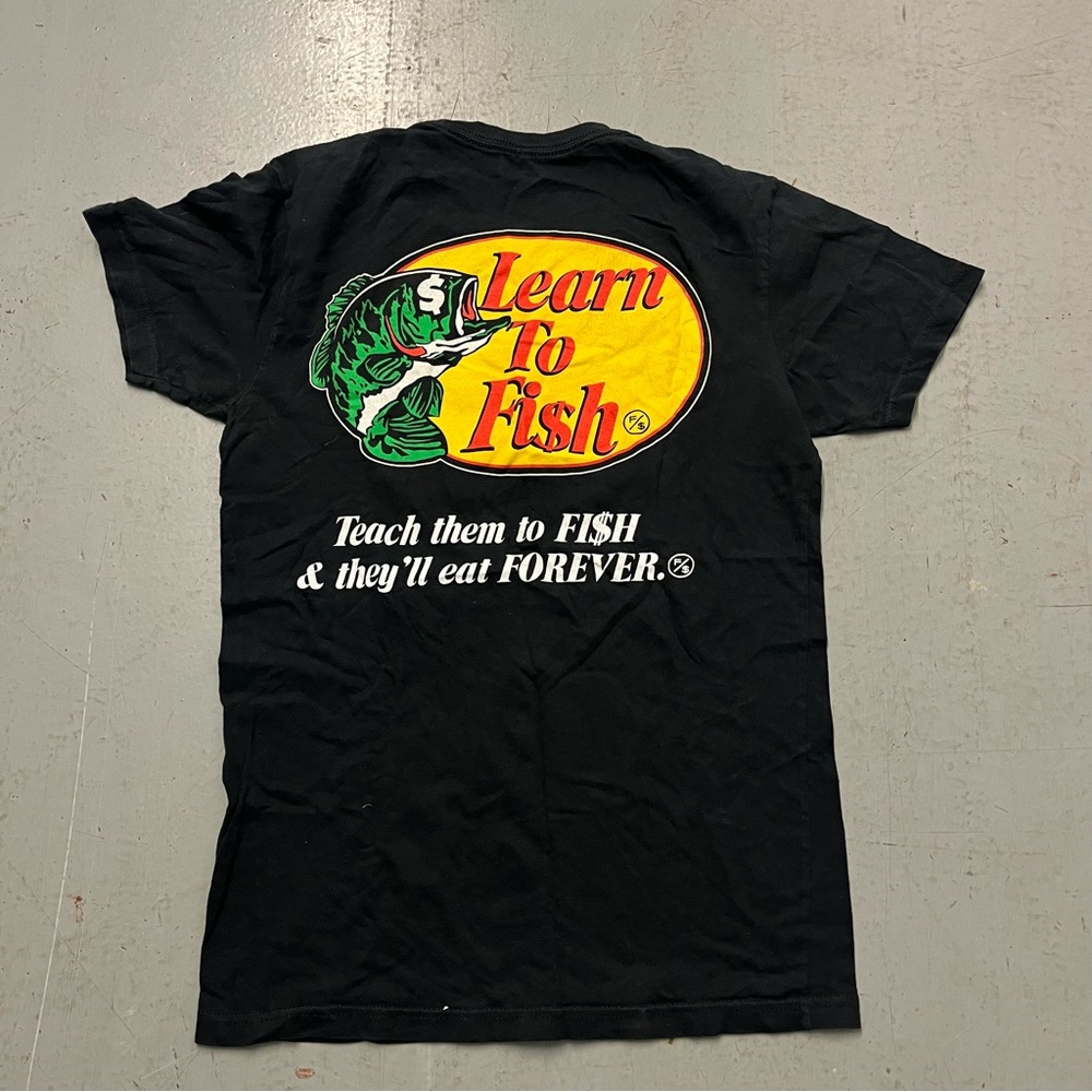 Fly Society Learn to Fish Black T-Shirt